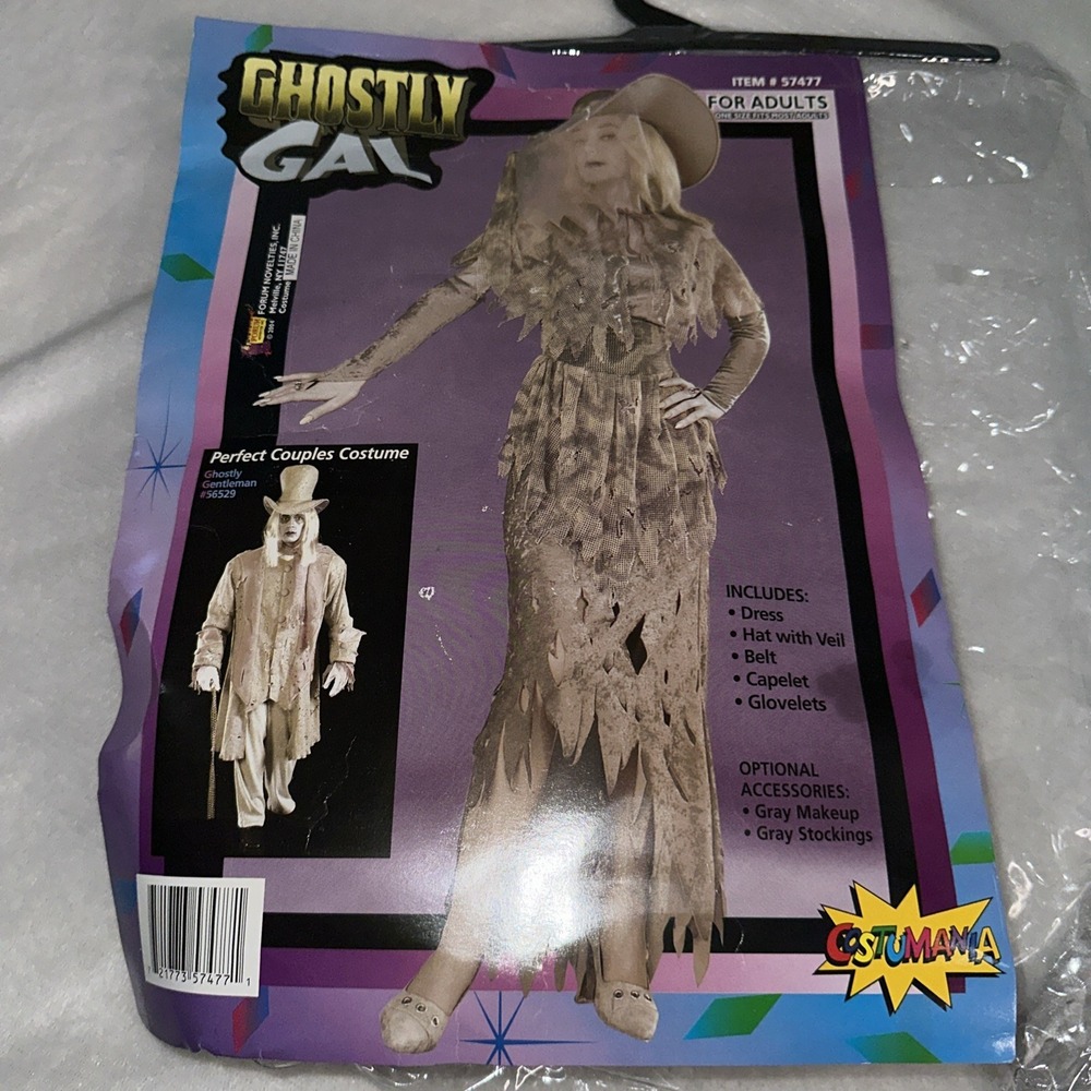 Forum Ladies Ghostly Gal Costume OSFA Up to 14/16 Halloween Costume